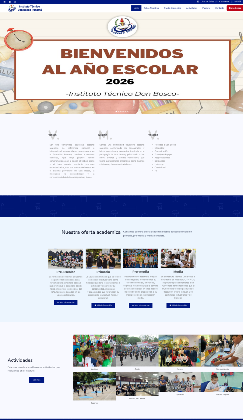 Sitio Web Informativo - Desarrollada por Agencia de diseño web en Panamá Reysan Tech